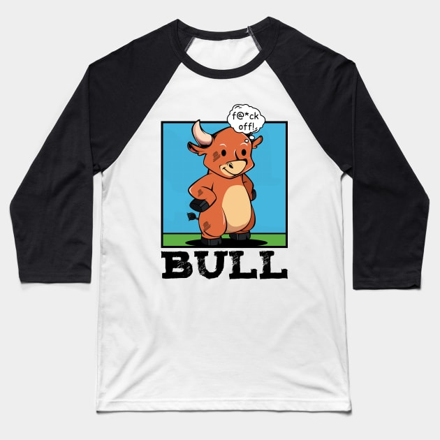 Cattle Bull Baseball T-Shirt by Lumio Gifts